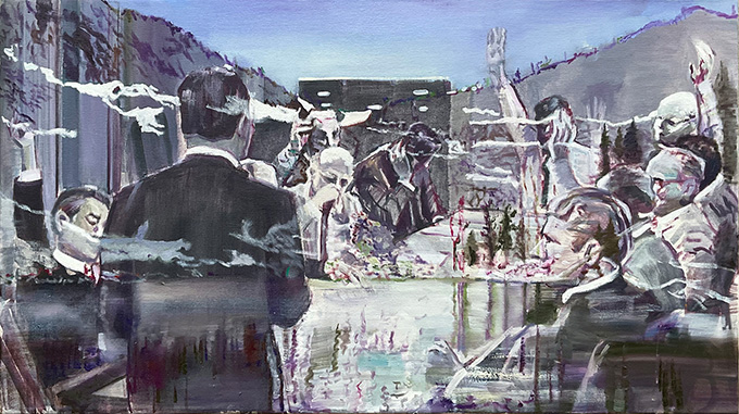 Verena Landau - »Mineral King Valley«, Acryl und Öl auf Leinwand, 55 x 97 cm