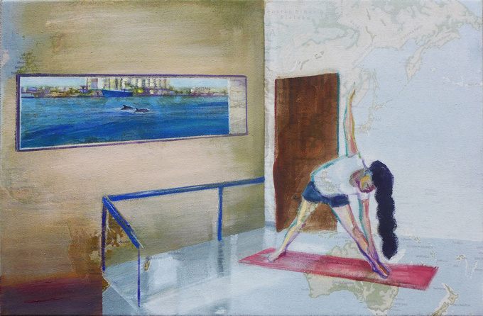 Verena Landau - »ANCONA«, 2020. Öl auf Kartenstoff, 47 x 72 cm